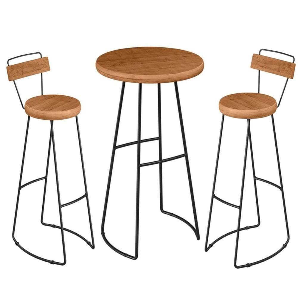 Conjunto Mesa Bistrô Com 2 Banquetas Aérea Gourmet Aurora