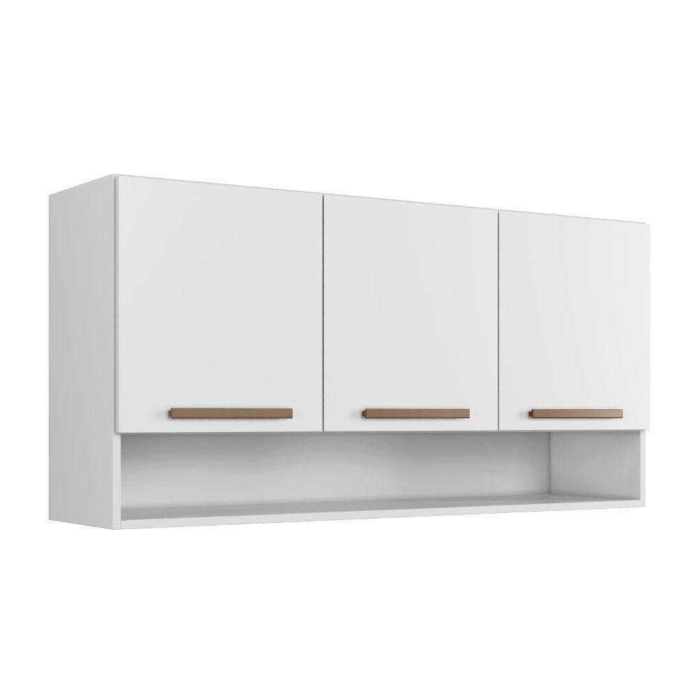 Armário Aéreo New 3 Portas Arte Móveis Branco