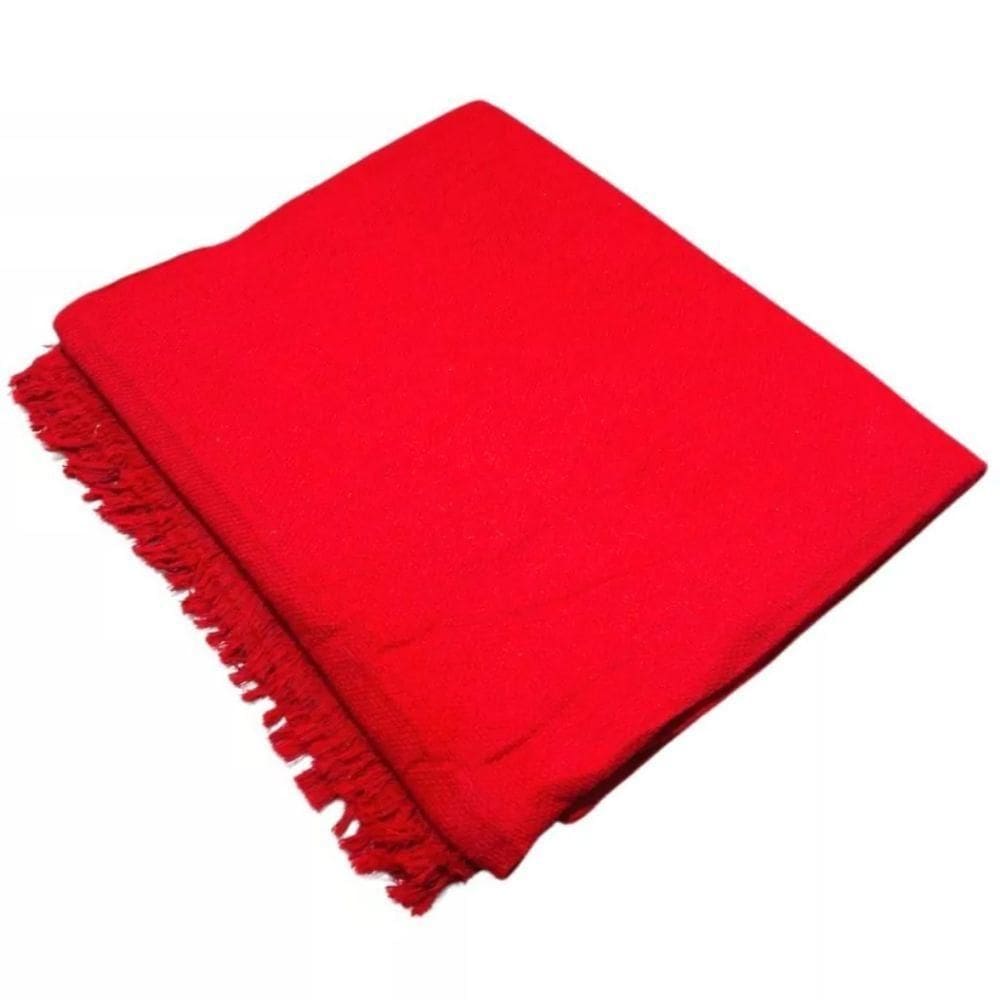 Kit 02 Manta Para Sofá Grande King 2 E 3 Lugares Gigante 3,00x1,80 De Luxo Sofa E Cama Vermelha