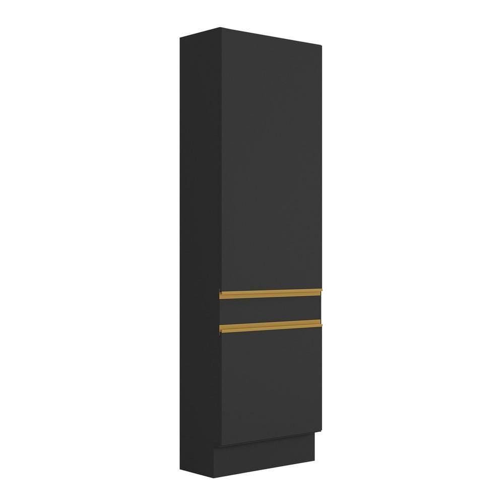 Paneleiro Com Rodapé 2Portas Veneza Multimóveis Mp2121 Preto