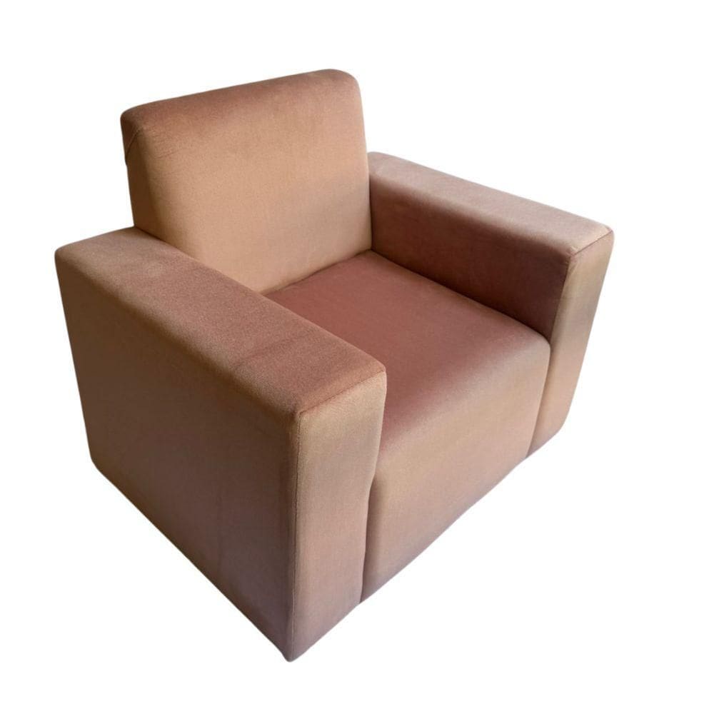 Mini Sofa Infantil Poltrona Criança Estofado Com Personagem Rosa