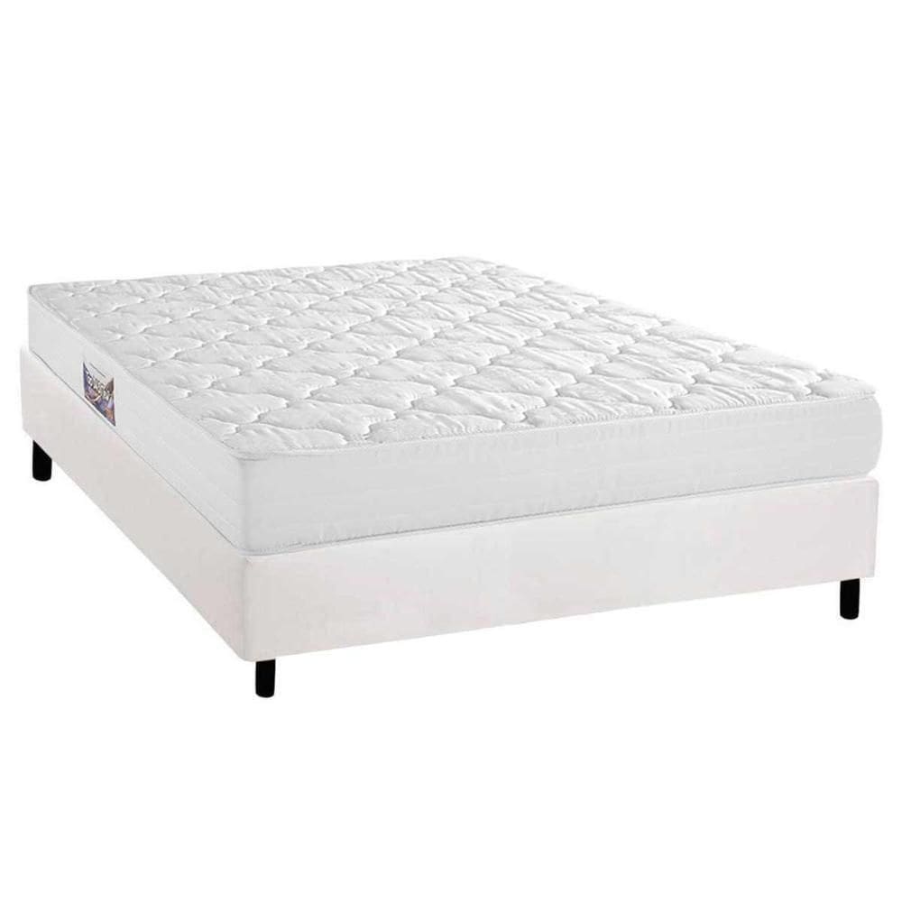 Cama Box Casal: Colchão Espuma D45 Herval Top + Base Crc Corano White (138x188)