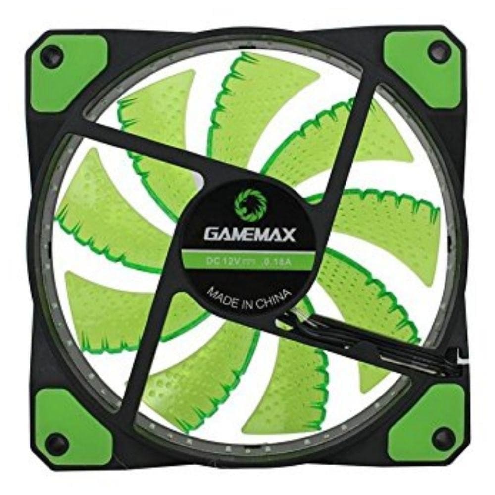 Fan Gamemax Para Gamer Gf12g 12cm Verde 32 Led