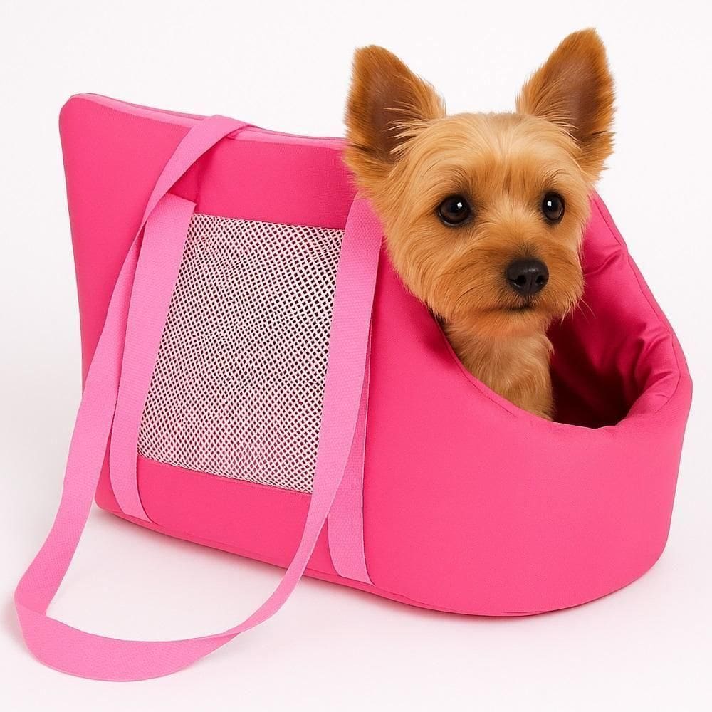 Bolsa De Transporte Dobrável Para Pets – Conforto, Segurança E Praticidade Em Viagens - Rosa