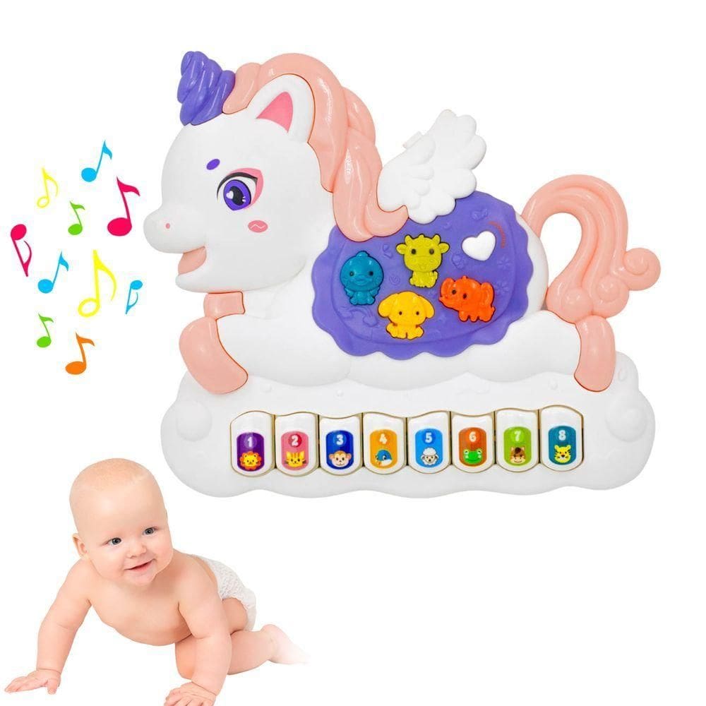 Teclado Piano Musical Bebe Brinquedo Infantil Divertido Som