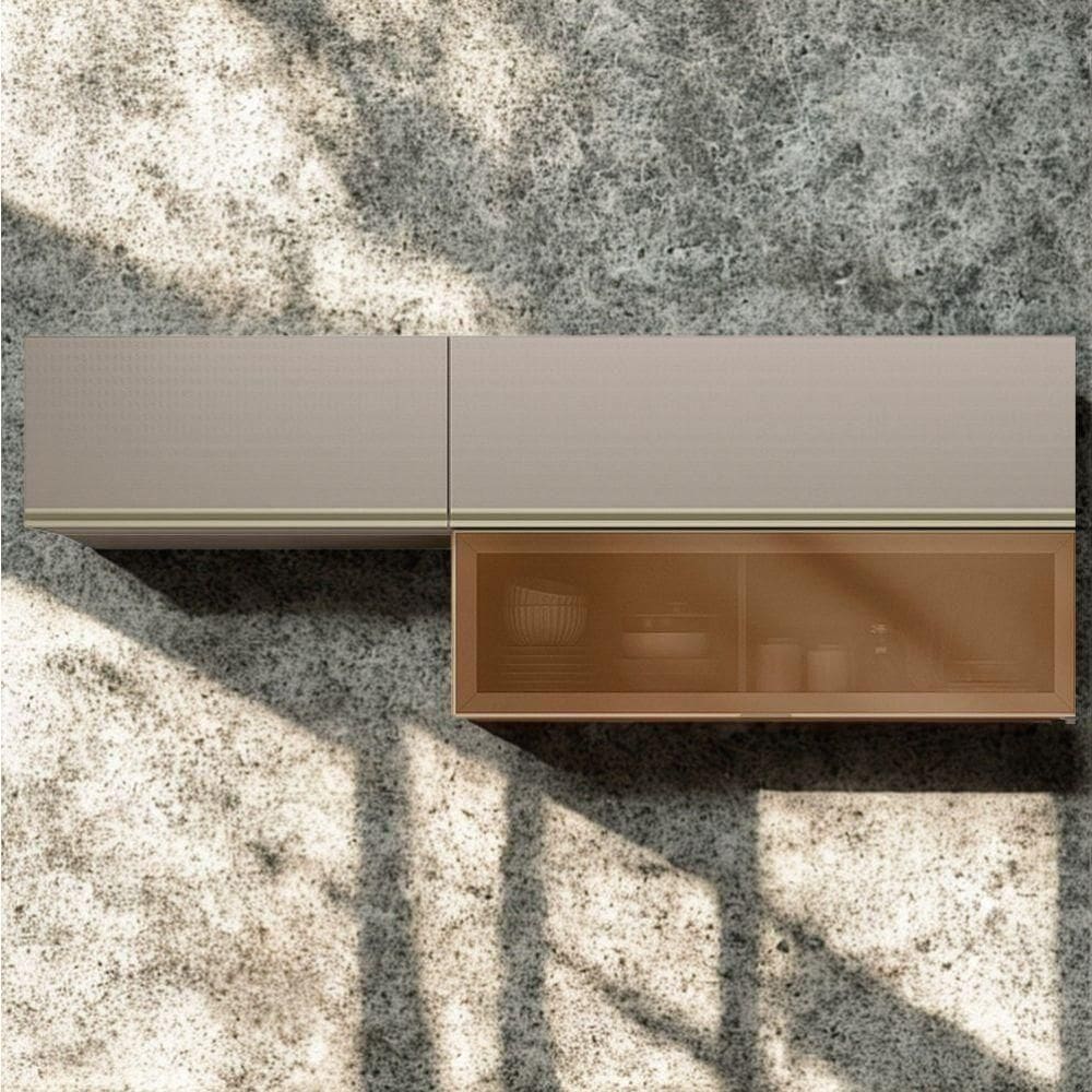 Armario Aereo 120 Cm Vd E Armario Aereo 80 Cm Mdf Proenca Nogueira Nude Prime Demartez