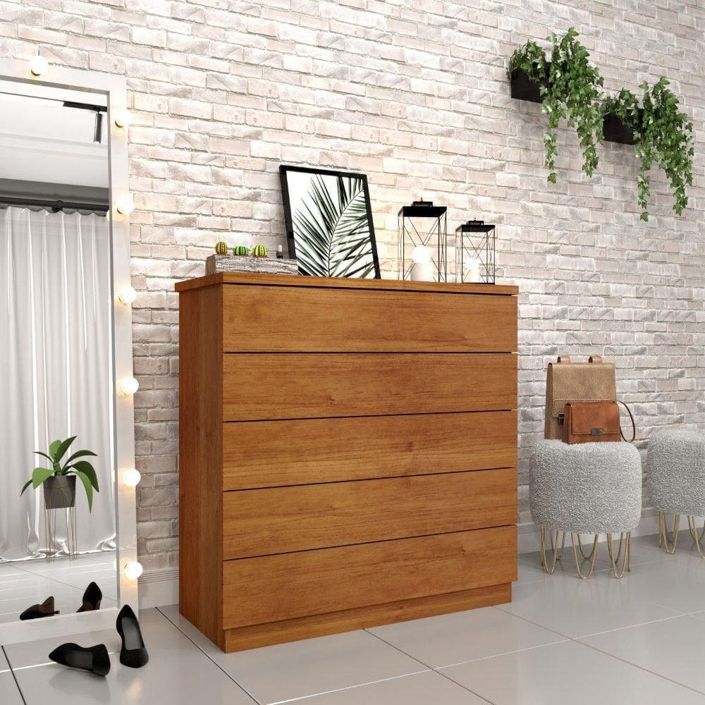 Cômoda Premium 5 Gavetas Cinamomo