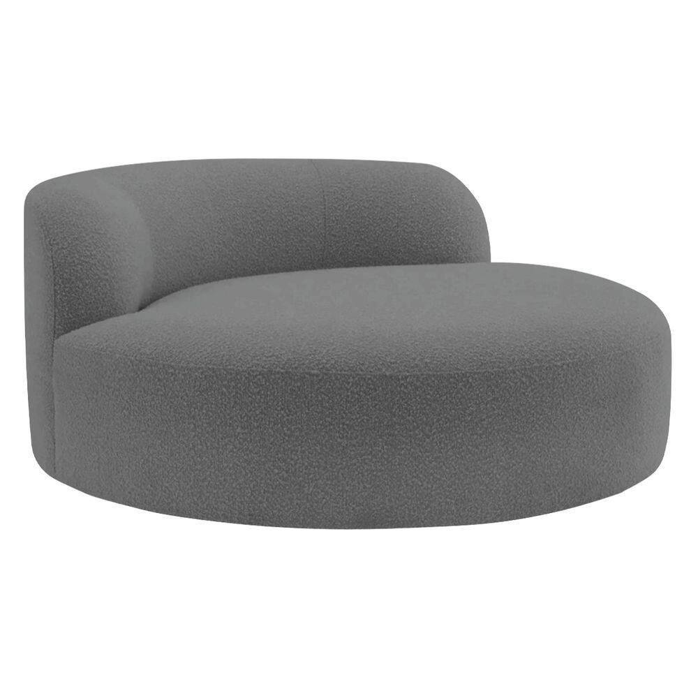 Poltrona Orgânica Chaise Rússia Linho - Doce Sonho Móveis Cinza Escuro