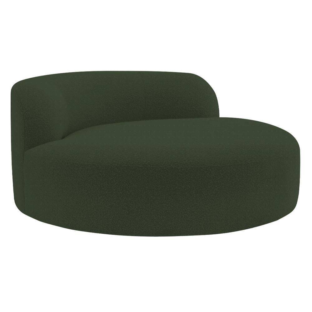 Poltrona Orgânica Chaise Rússia Linho - Doce Sonho Móveis Verde