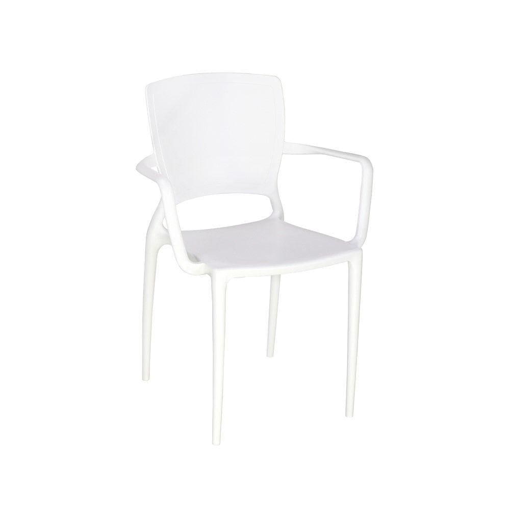 Cadeira Sofia Com Braço Branca Encosto Fechado Tramontina 92039/010