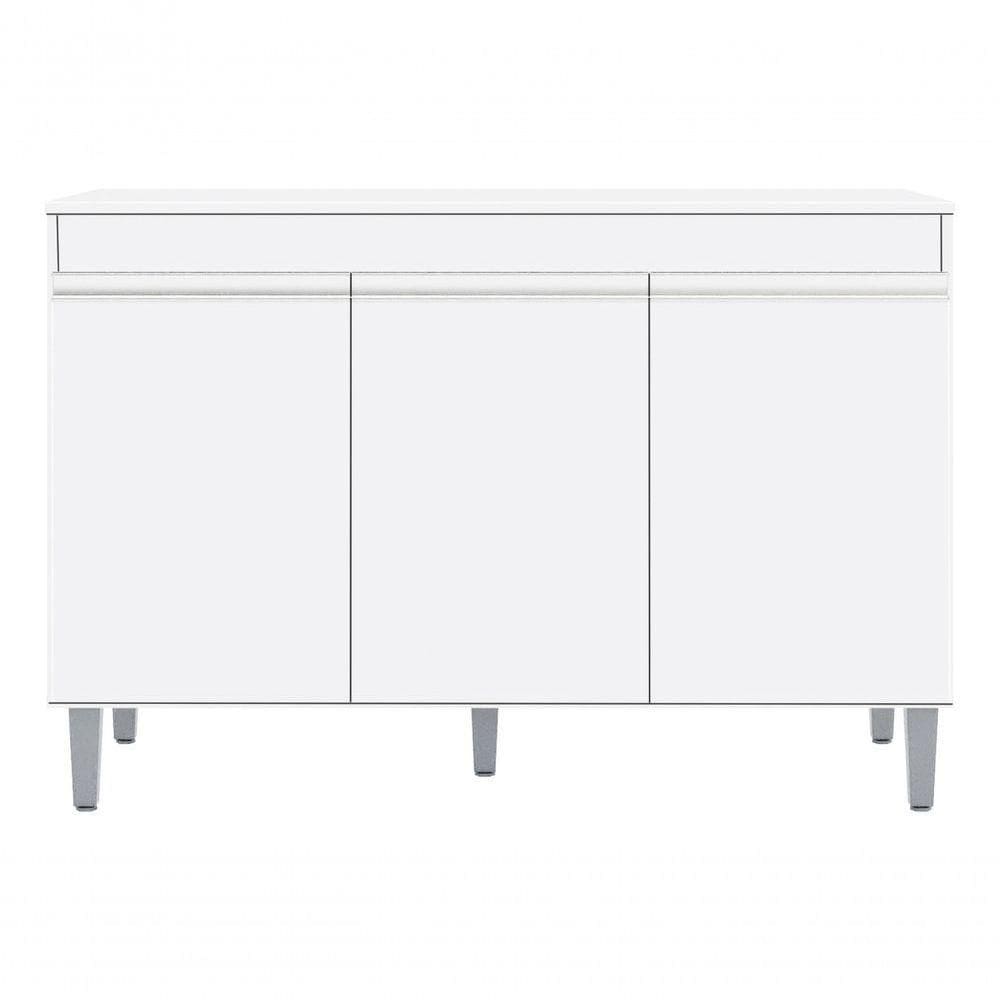 Balcão Manu 120cm Ajl Móveis Cor Branco