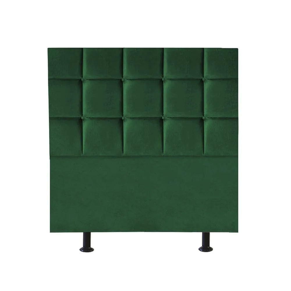Cabeceira Estofada Cama Box Solteiro 90cm Espanha Suede Verde- Mabe Magazine
