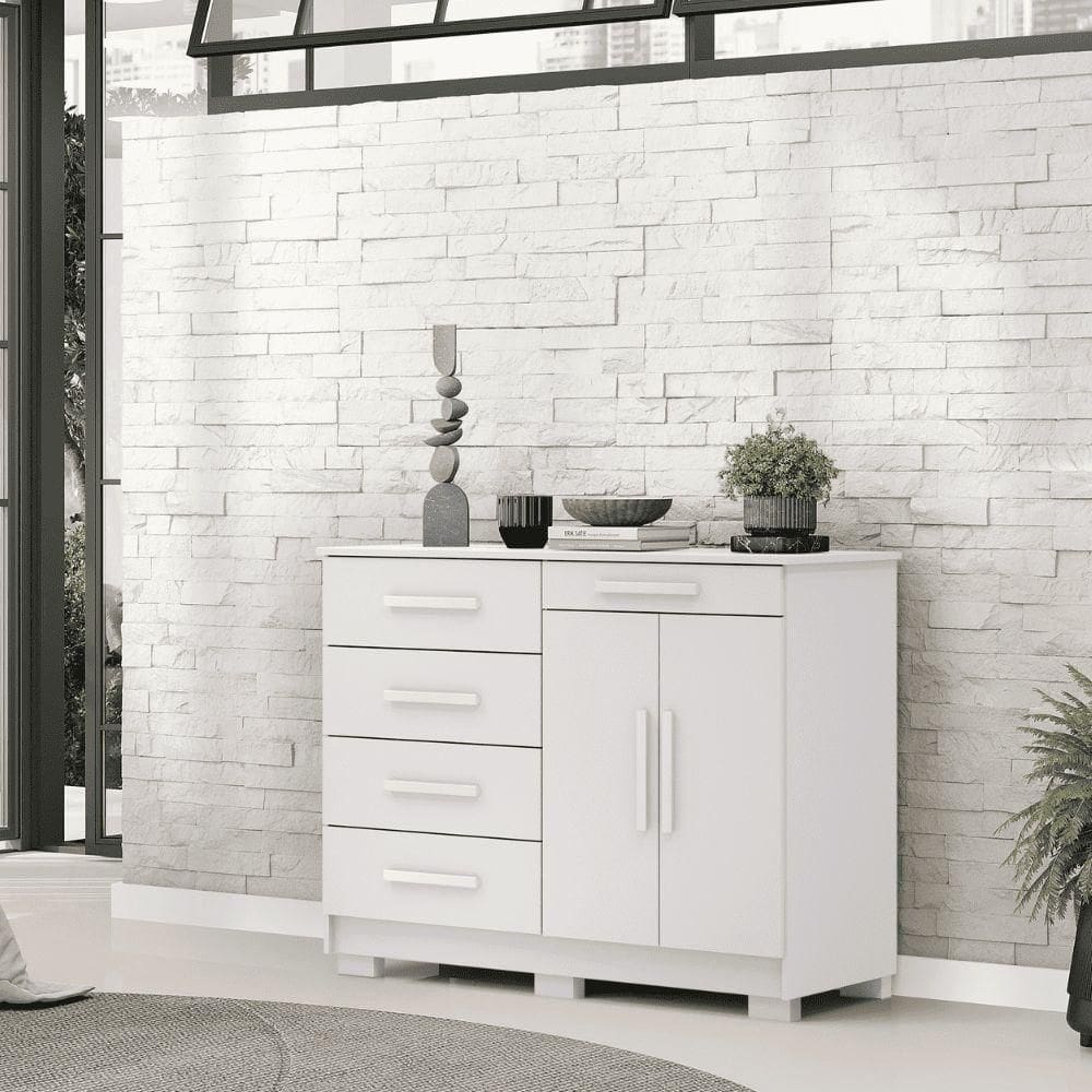 Cômoda Sapateira Armario Multiuso Sirius Branco - Mabe Magazine