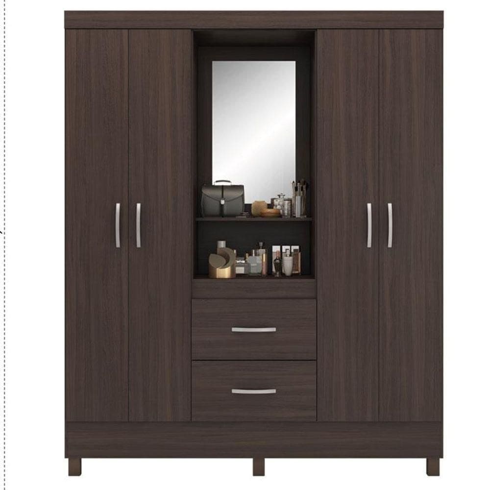 Guarda Roupa Casal Capelinha Lord Café - Demóbile