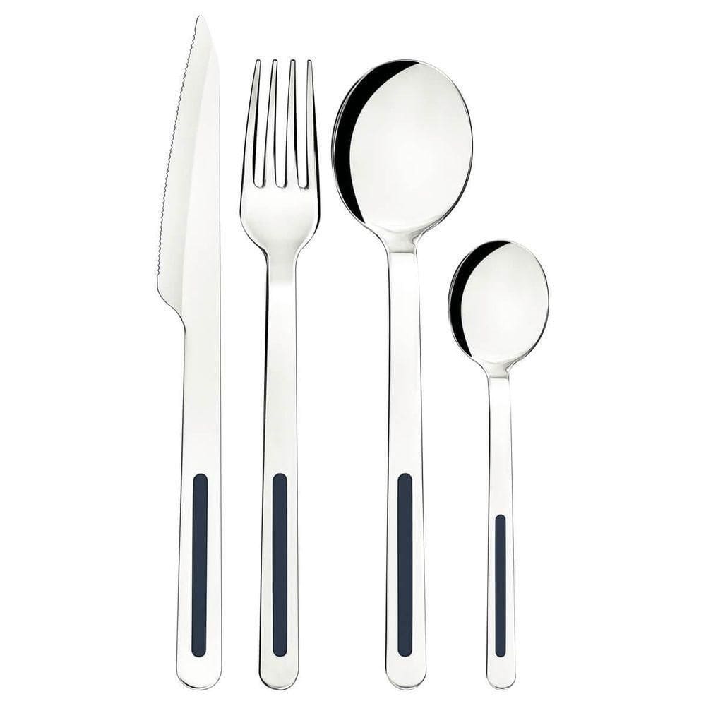 Faqueiro Tramontina Vik 24 Peças Em Aço Inox ônix