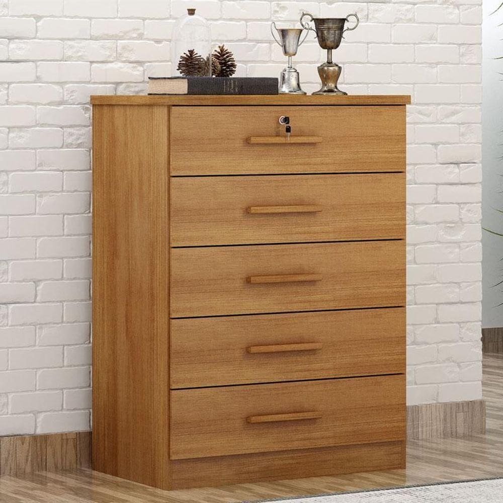 Cômoda Gaveteiro Ambiente Suiça Com Chave Cumaru 23 - Horizonte