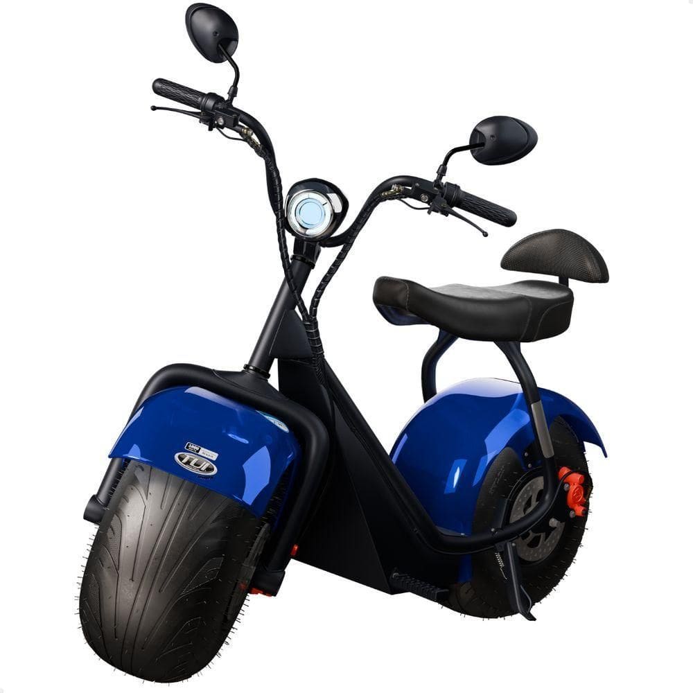 Scooter Elétrica 1000W Tui 2 Lugares Autonomia 60km Sem Cnh Azul