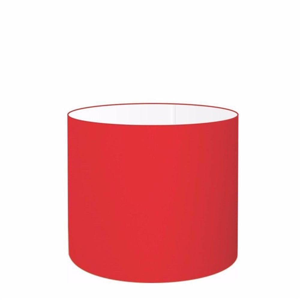 Cúpula Abajur Cilíndrica Cp-7015 ø35x25cm Vermelho
