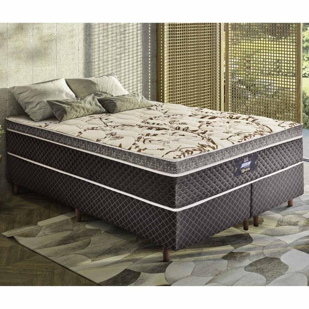 Cama Box Conjugado Queen Com Colchão 158x71x198 Opala Gazin Cr35333 Marrom
