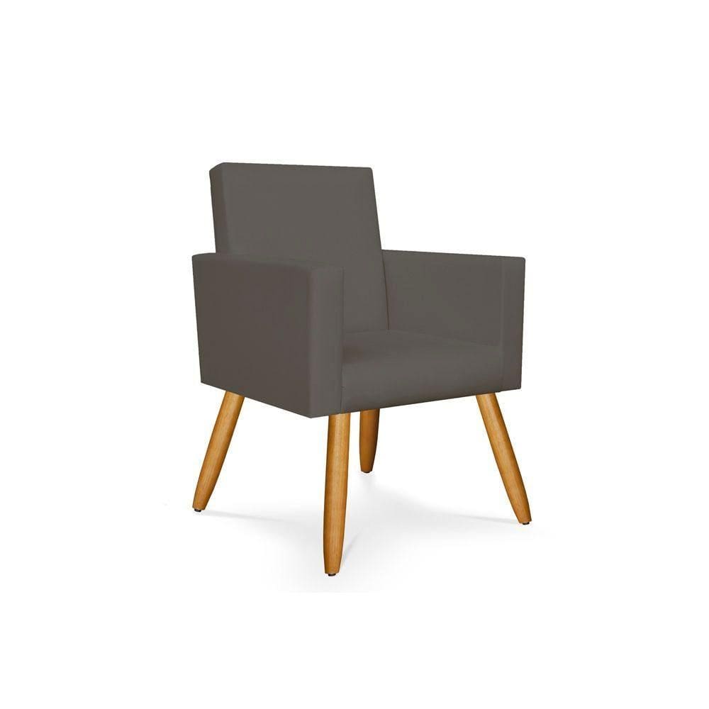 Poltrona Escritório Courino Cinza