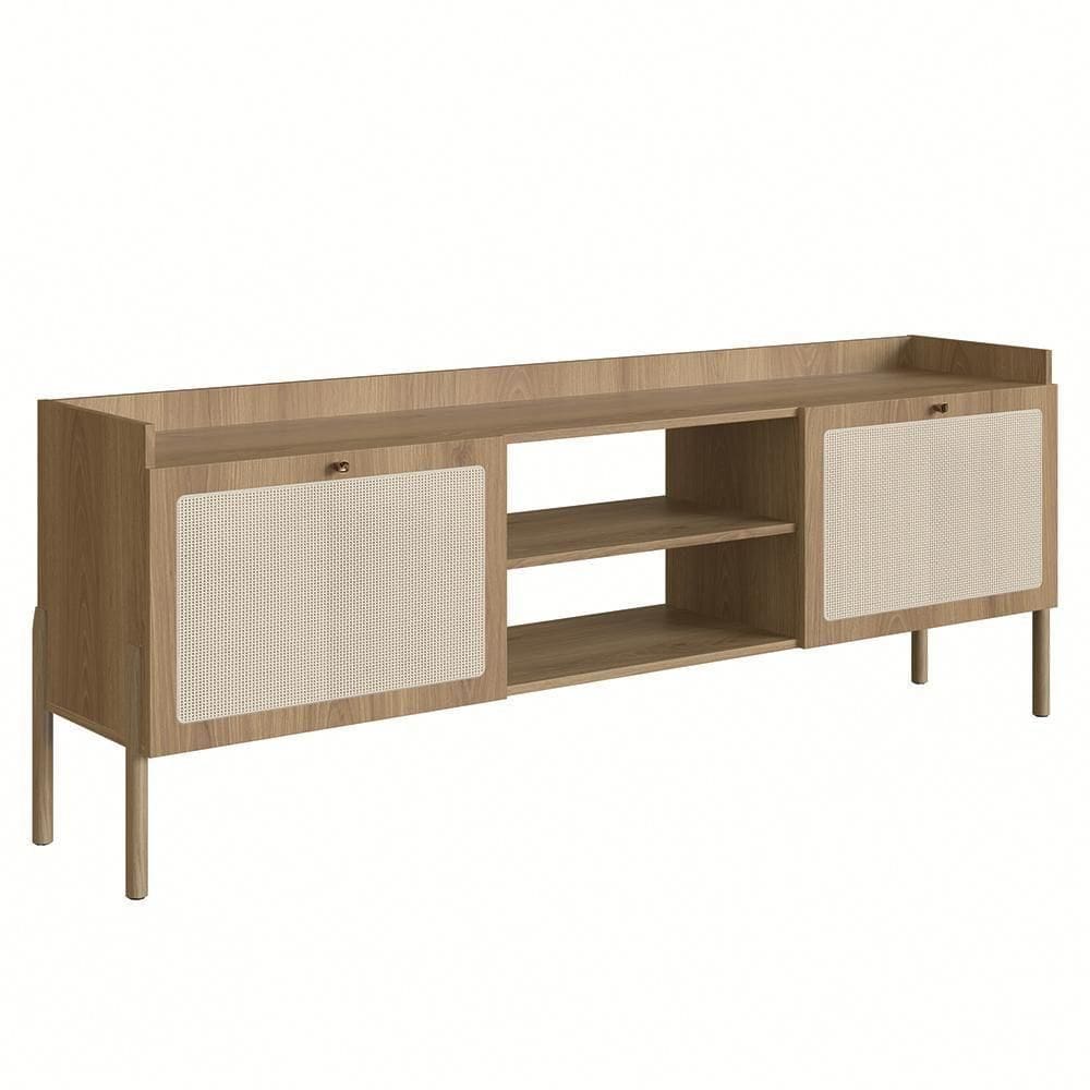 Rack Para Sala Bancada De 65 Pol Pés Madeira Arlo A10 Hanover - Mpozenato