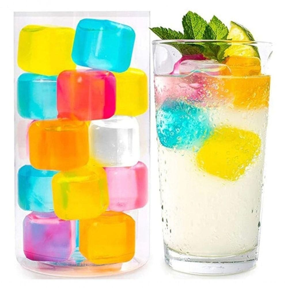 Kit 20 Cubos De Gelo Artificial Reutilizável