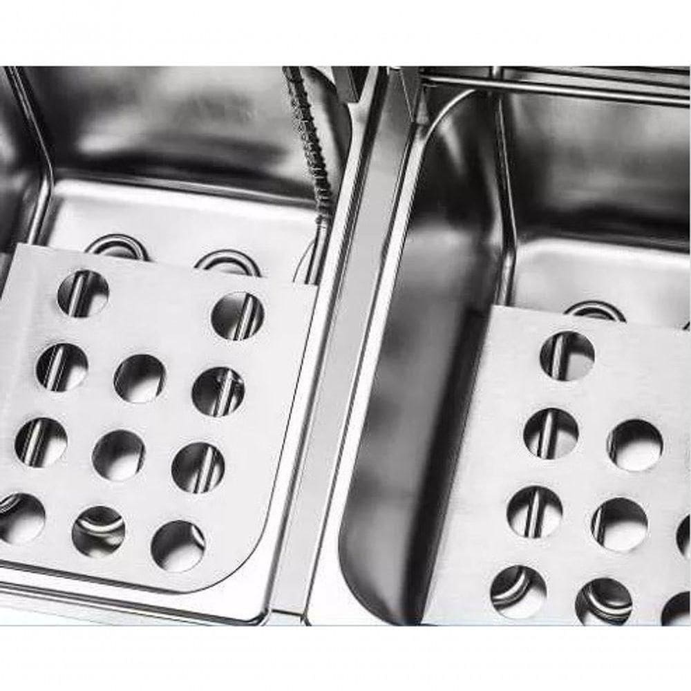 Fritadeira Elétrica 1 Cuba Aço Inox 5 Litros 110V 1800W