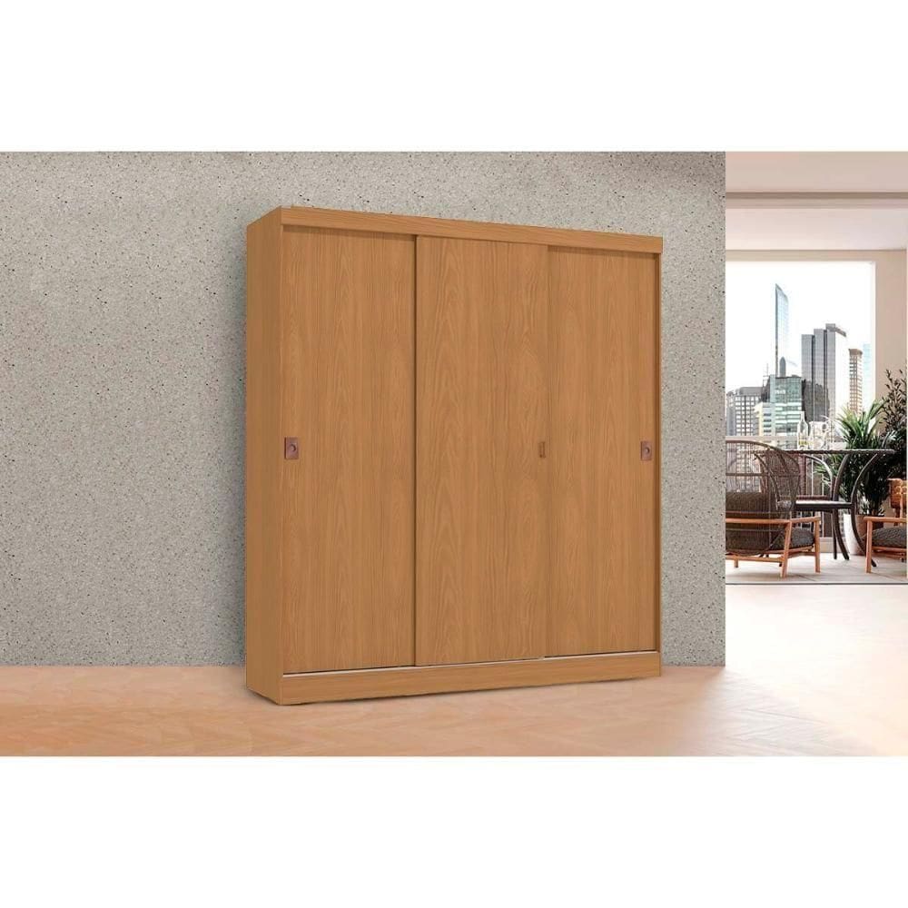Guarda Roupa Casal 3 Portas De Correr E 2 Gavetas R589 Canela - Kappesberg