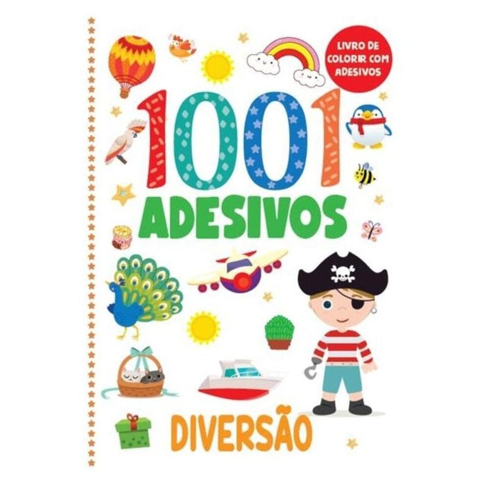 Livro De Colorir Com Adesivos - 1001 Adesivos - Diversão