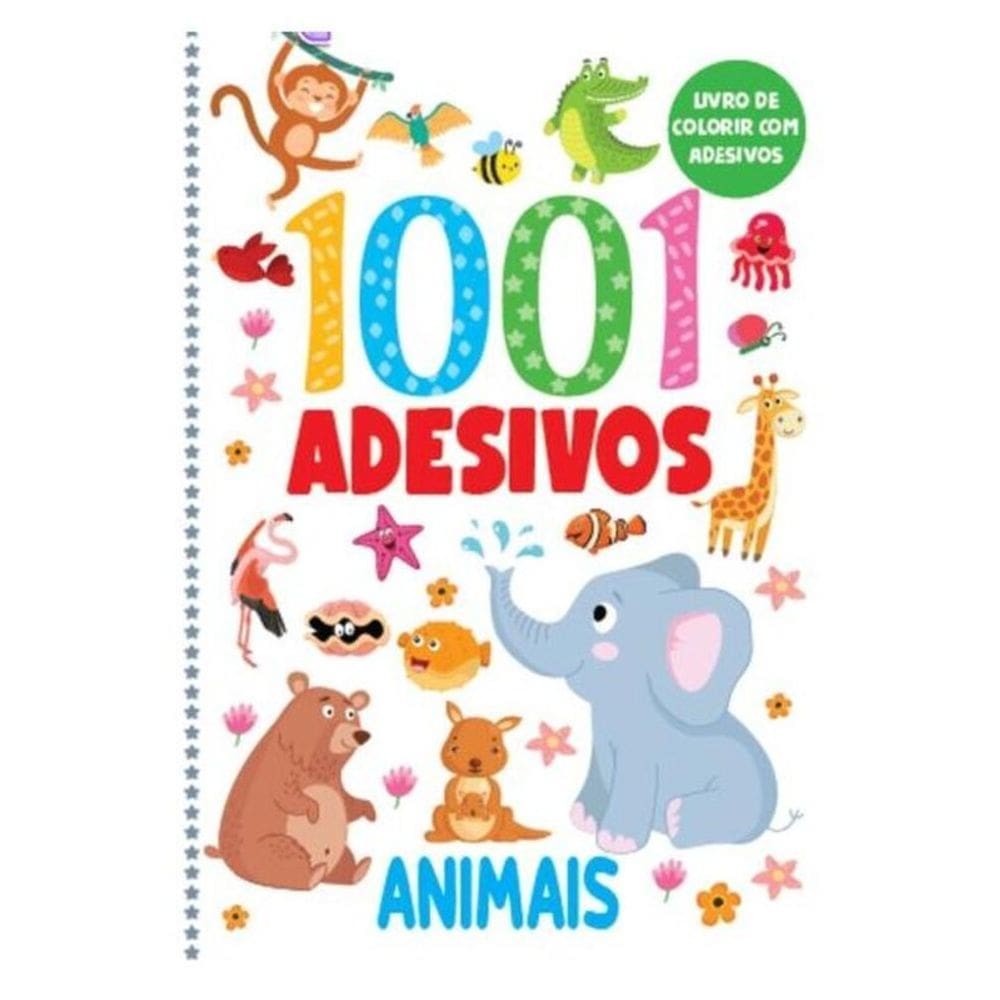 Livro De Colorir Com Adesivos - 1001 Adesivos - Animais