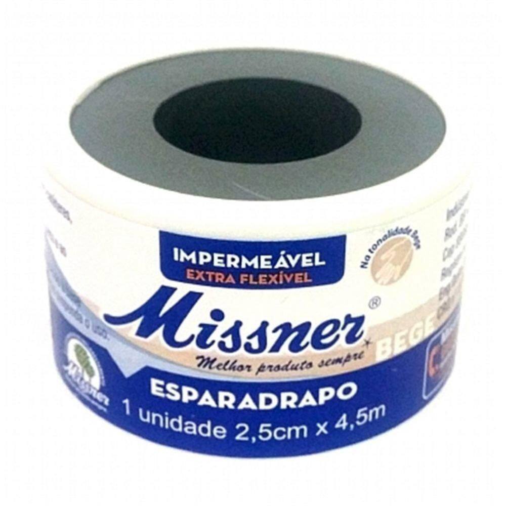 Esparadrapo Missner Impermeável Bege - 2,5Cm X 4,5M