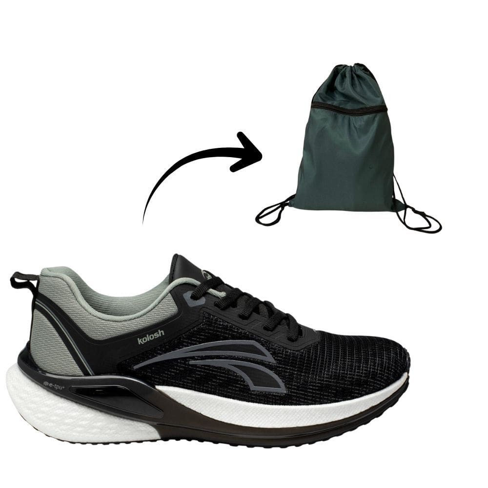 tenis masculino kolosh kit esportivo nano preto