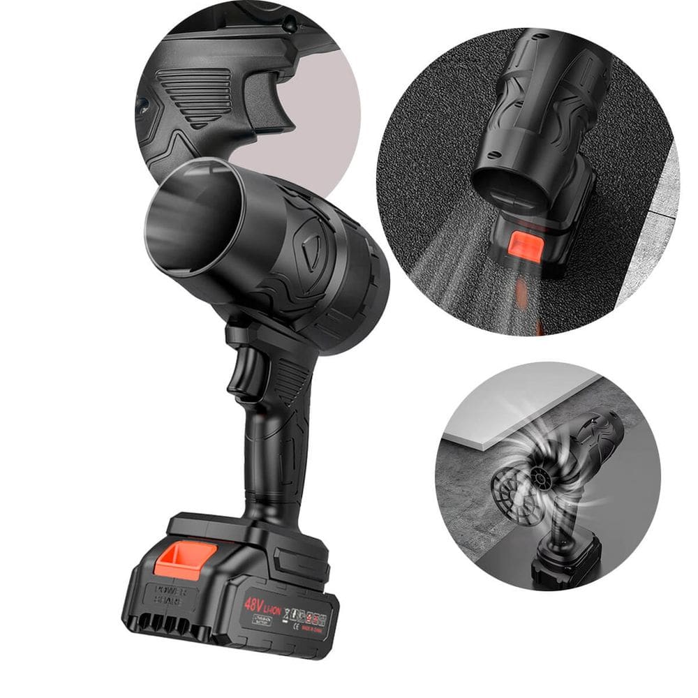 Soprador de ar turbo portátil 35000pa com controle de velocidade, motor de cobre, bateria removível e design leve para limpeza rápida e eficiente