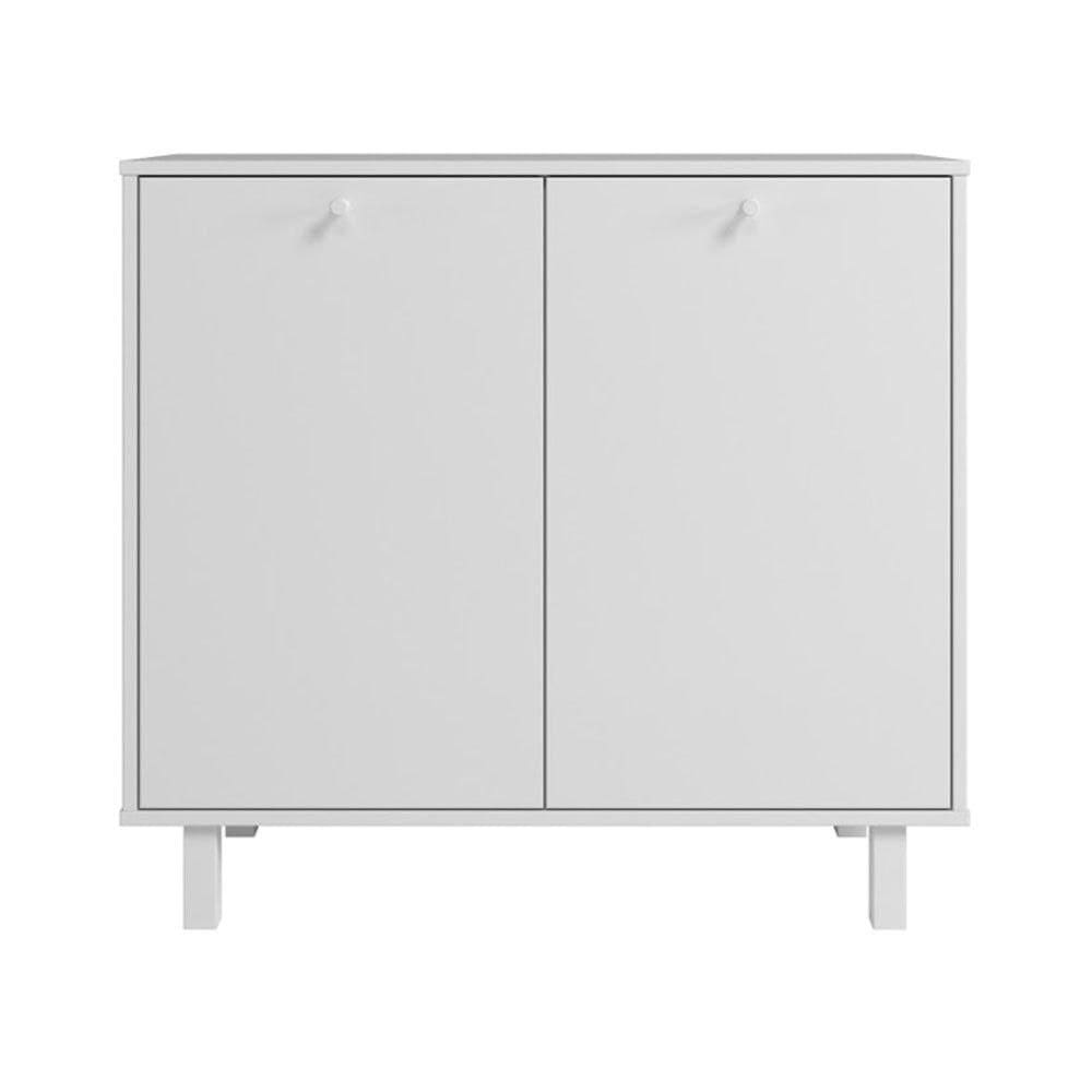 Balcão Em Mdp Com 2 Portas E 2 Prateleiras Brv Móveis Branco