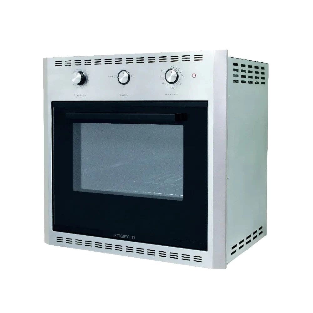 Forno Elétrico Embutir Fogatti E60 Inox, 60 Litros, Grill Dourador, 300°c e Timer 120 Minutos