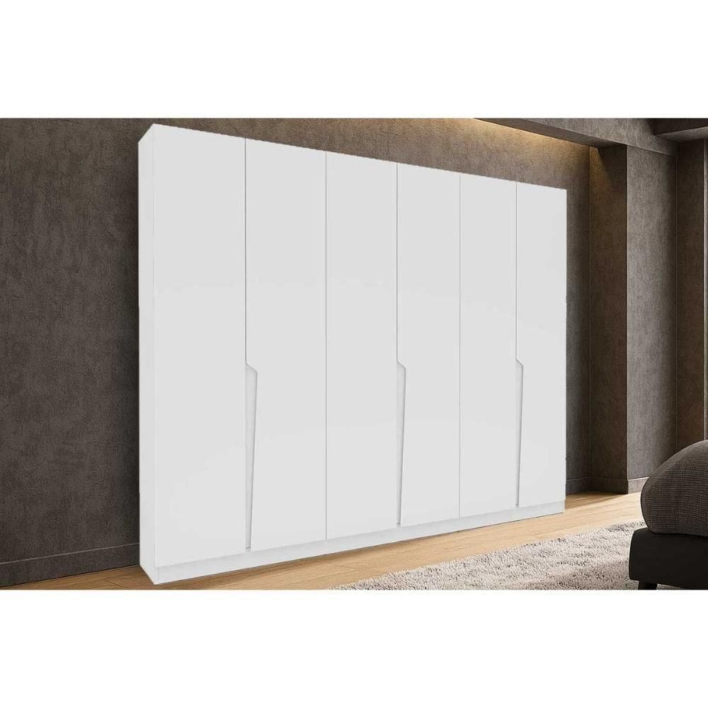 Guarda Roupa 6 Portas E 4 Gavetas Porto Branco - Politorno