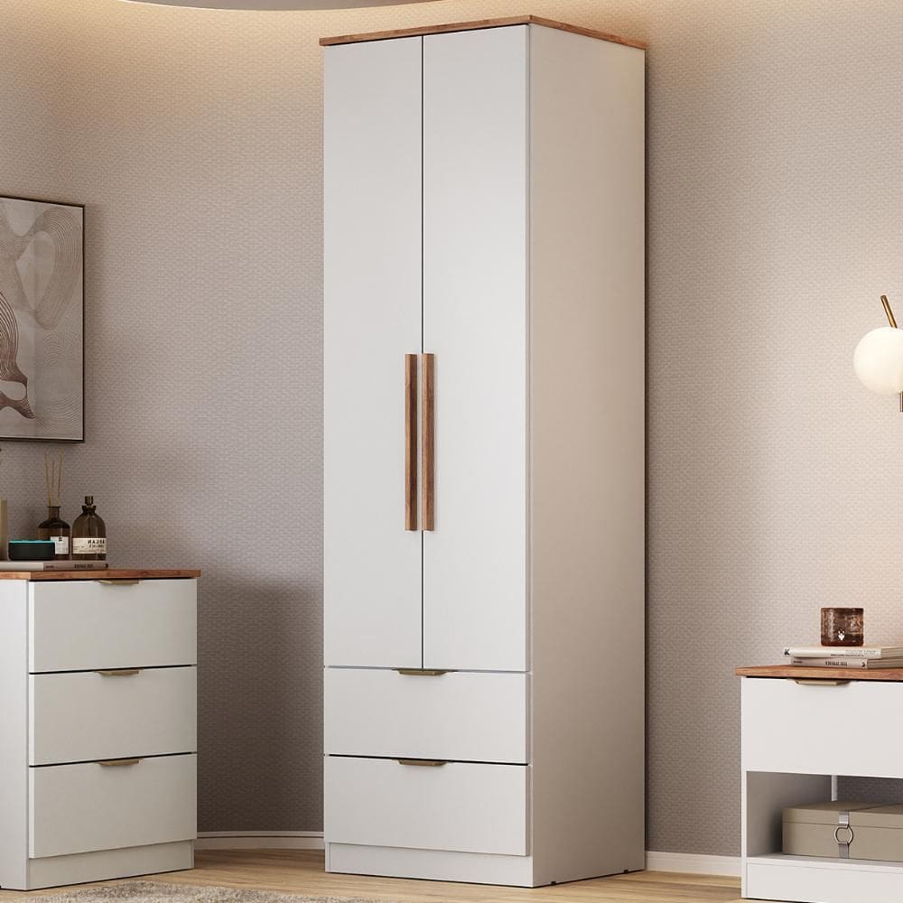 Guarda Roupa Solteiro 2 Portas Milan Carraro Branco