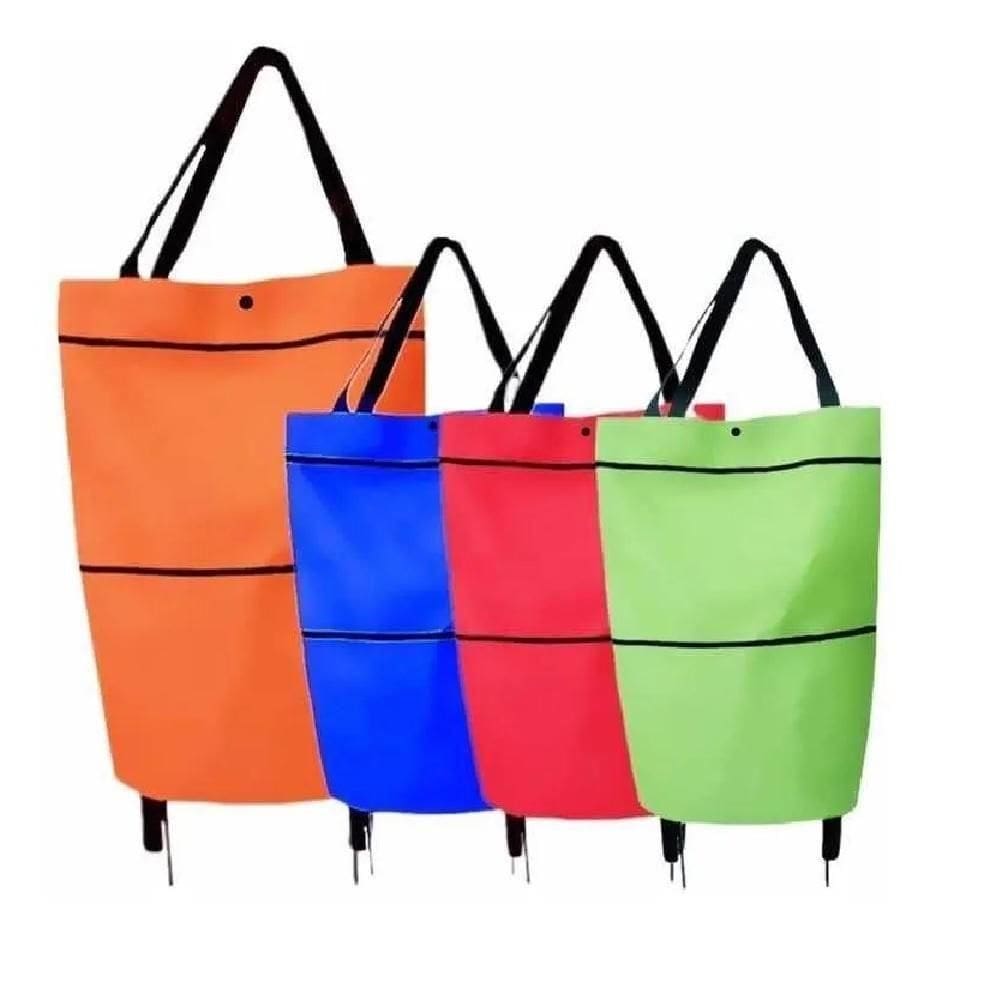 Carrinho De Compras Feira Bolsa Dobravel Sacola Expansivel Feira Mercado Rodinhas Compacta Multiuso