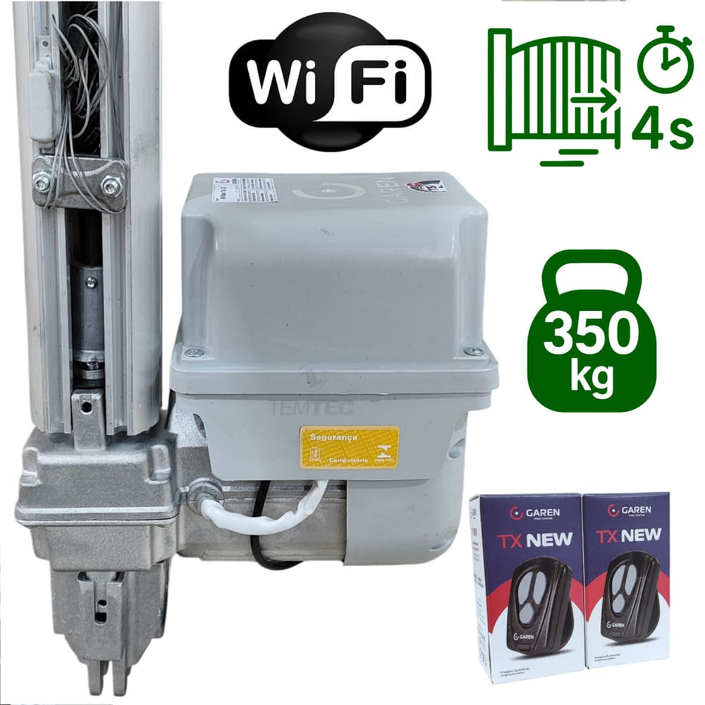 Motor Portão Basculante Garen TSI 4s Wifi Ultra Rápido 350kg
