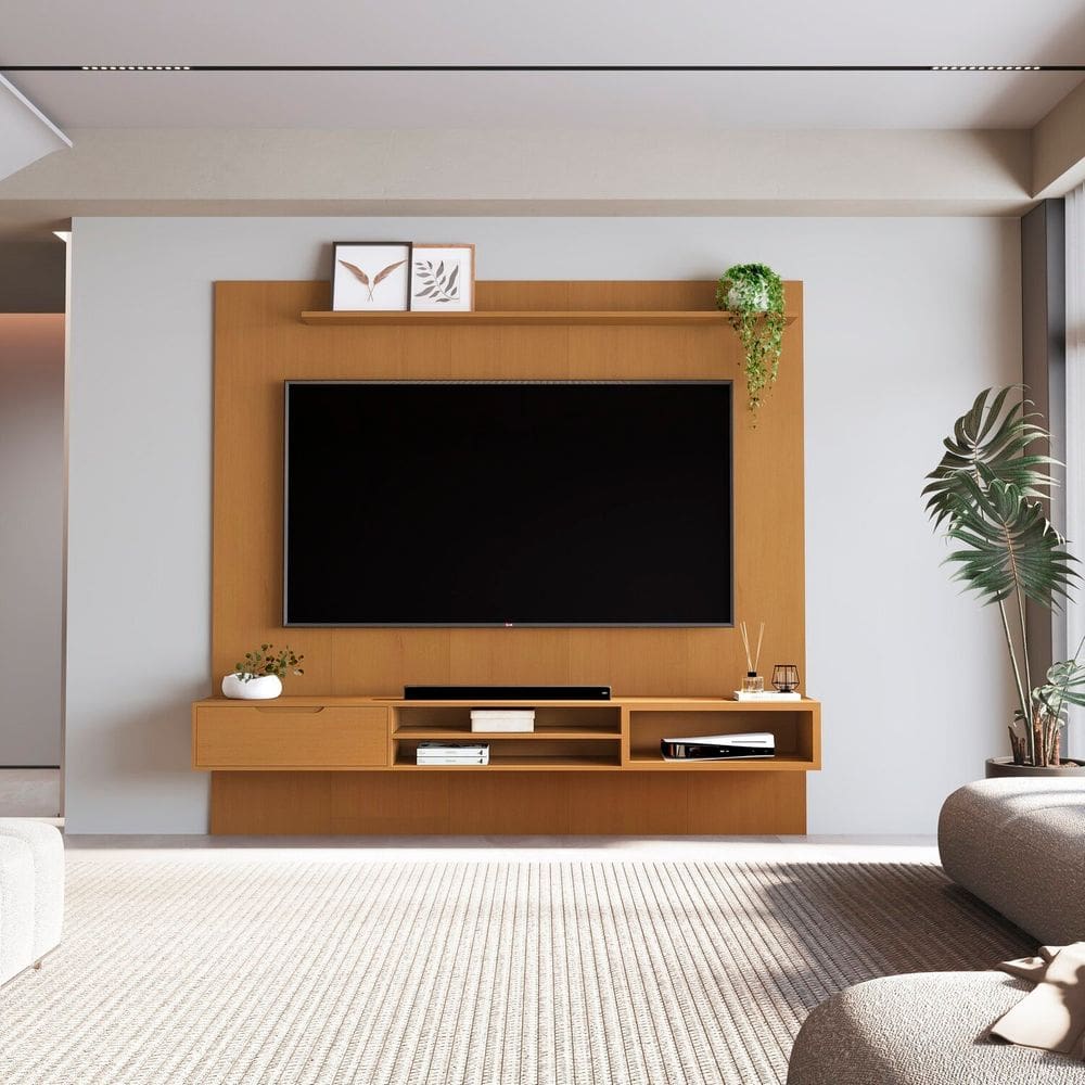 Painel para Tv 84 Polegadas 100% Mdf Plus Marrom