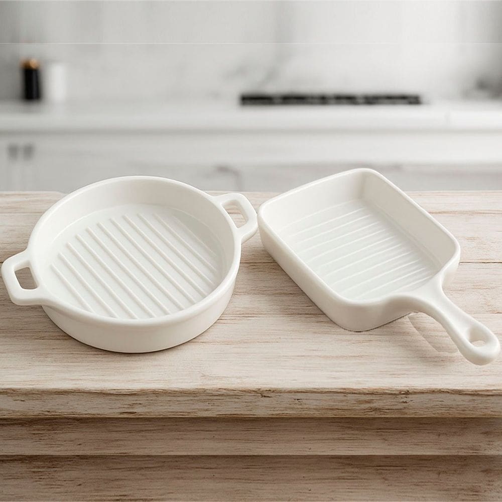 Travessas Assadeiras Petisqueiras Cerâmica Servir Jogo 2pçs