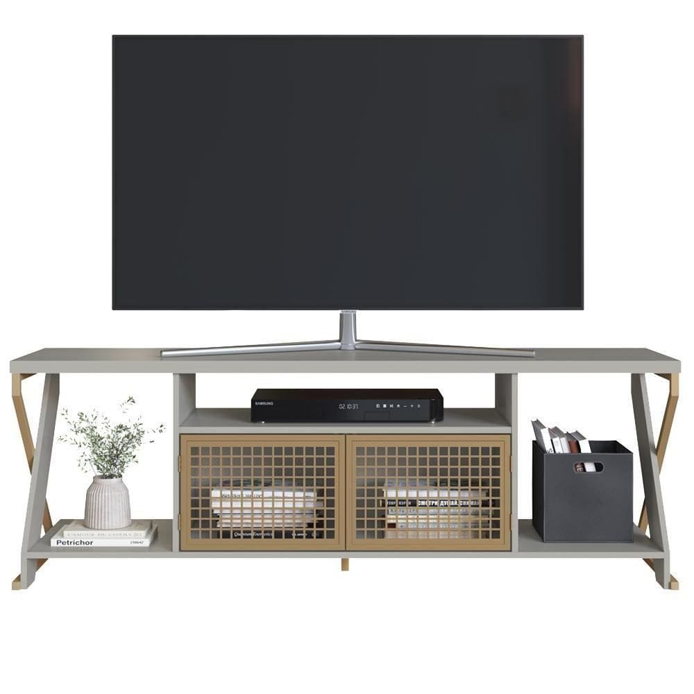 Rack Tv 60 Pol Industrial 160 Cm P1033 Arenas Dourado Pp