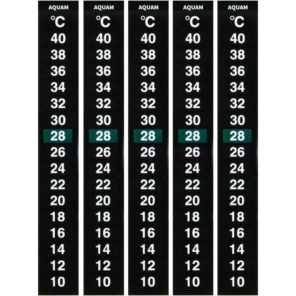 Termômetro Adesivo Tira Aquam 18 A 36ºc Kit 5