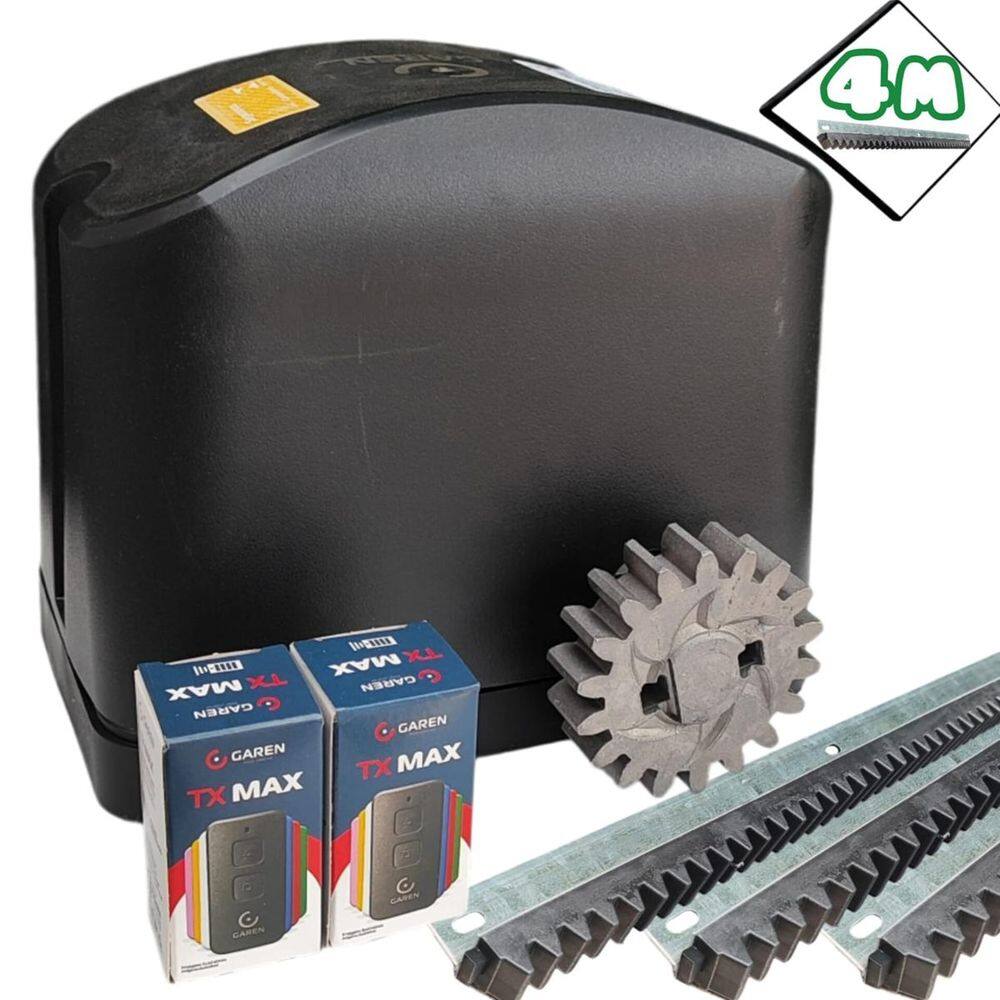 MOTOR PORTÃO GAREN DESLIZANTE RÁIDO 8SEG 400Kg 2 CONTR 4M