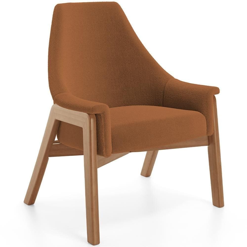Poltrona Decorativa Sakura L02 Bouclê Terracota - Lyam Decor