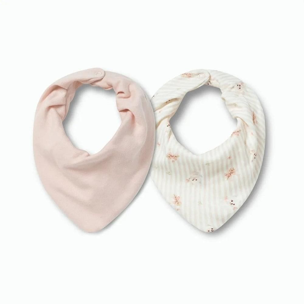 Kit Com 2 Babadores Hug Bandana Jardim Mágico Rosa