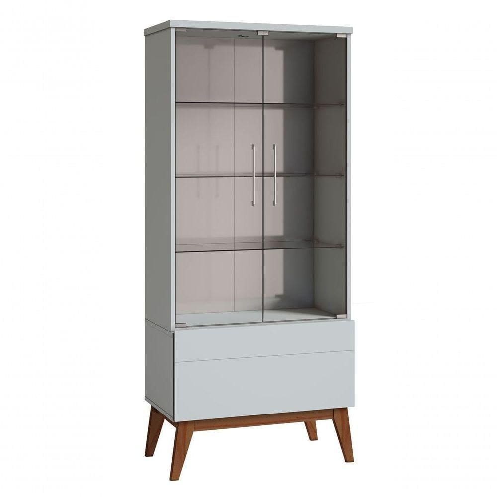 Cristaleira Classic 1g Branco Acetinado - Imcal Móveis