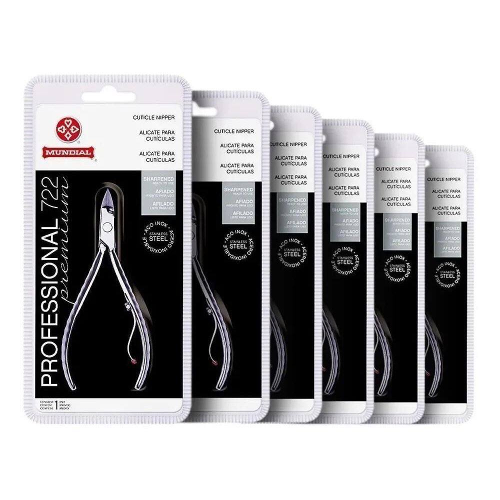 2X 6 X Alicate Inox Cutícula Premium 722 - Mund