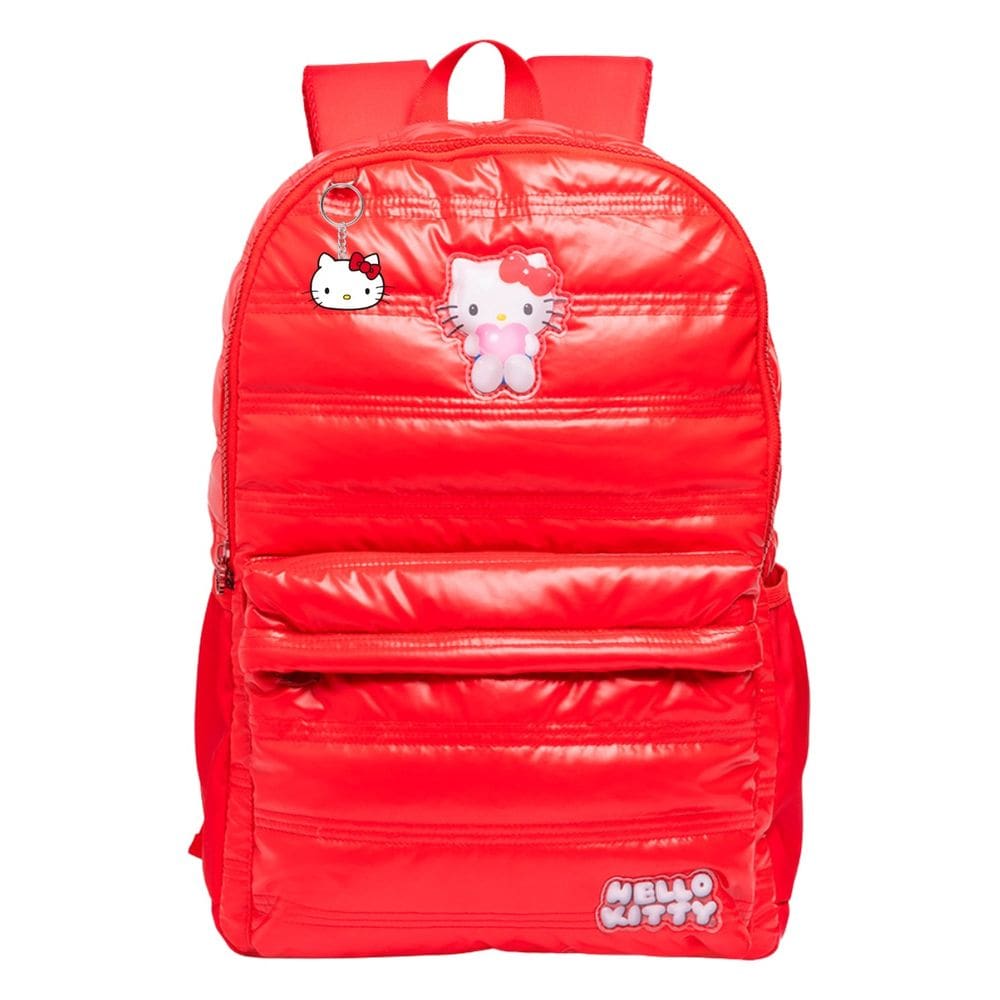 Mochila Costas Hello Kitty Puffer Meninas Juvenil Escolar