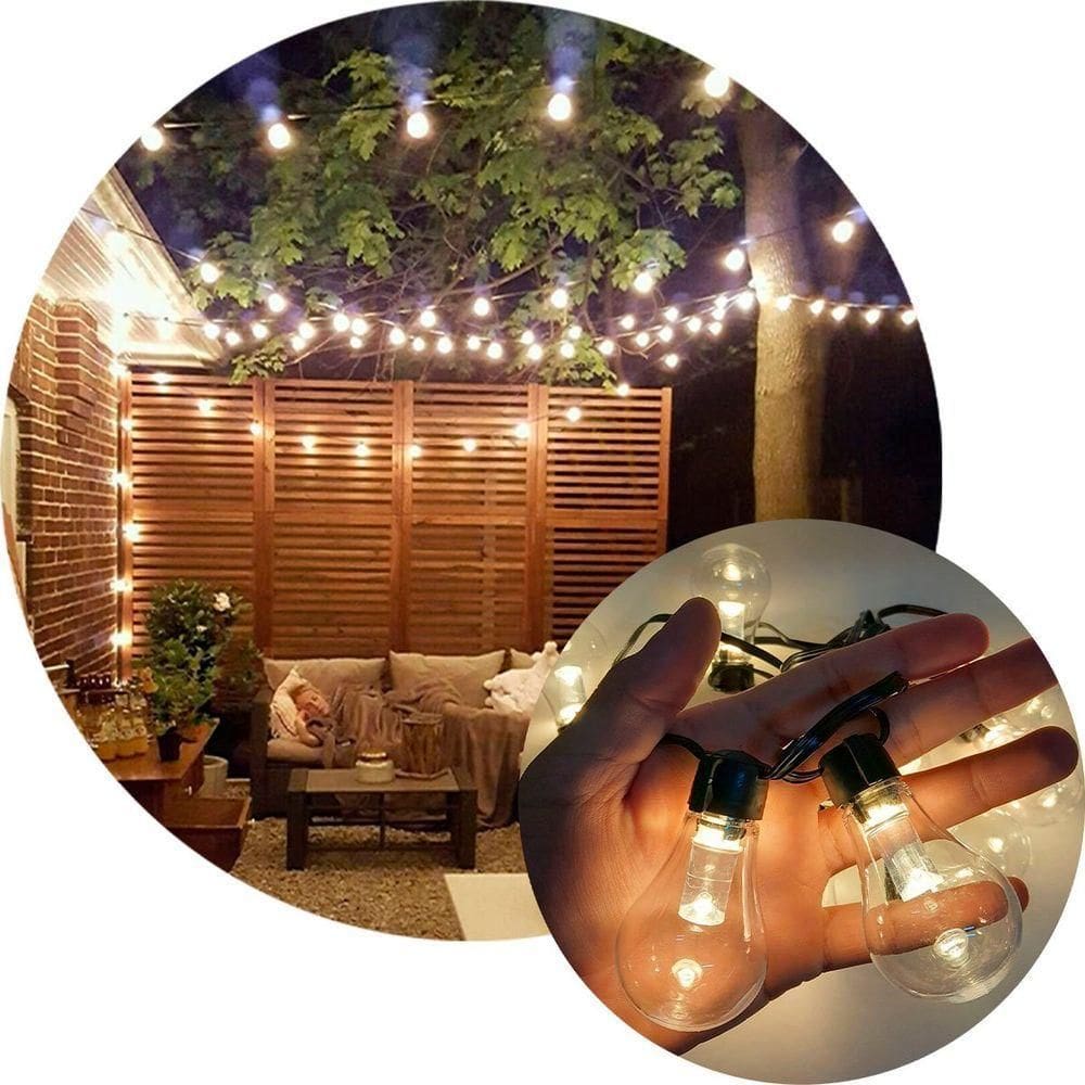 Pisca Cordão Varal Natal 12 Lâmpada Led Amarelo 4m 110v-220v